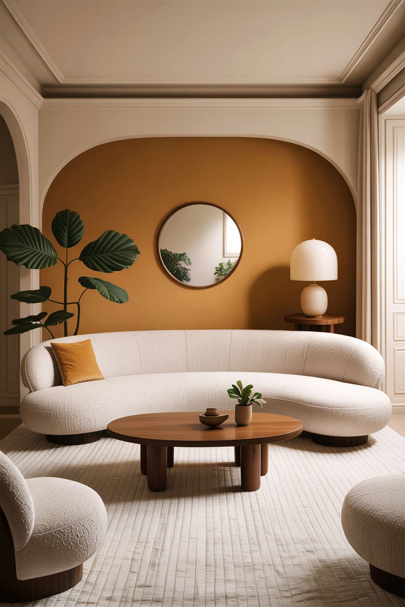 Curved furniture - 30 architect living room ideas