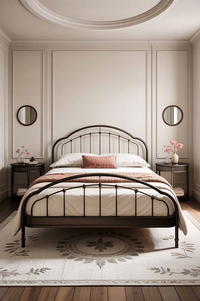 Curved iron bed - 30 bedroom iron beds