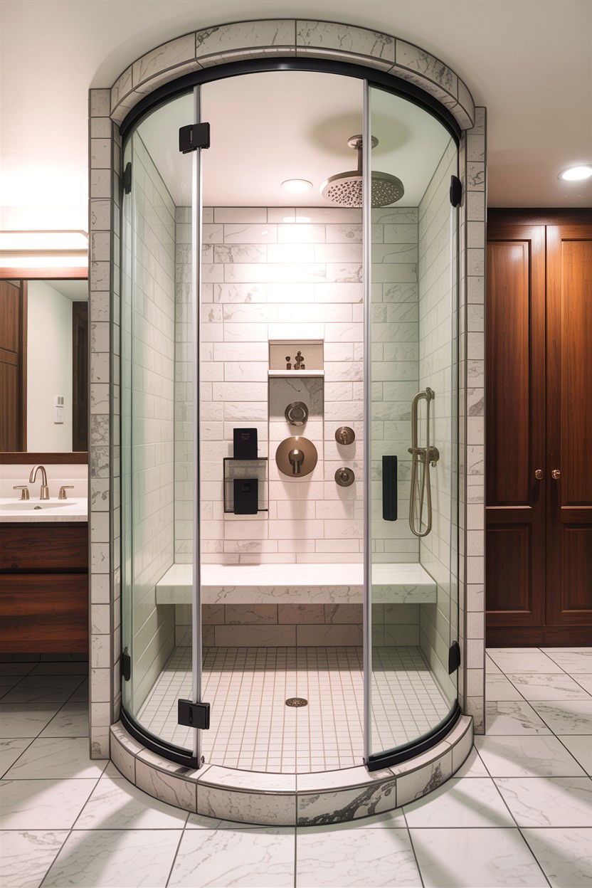 Curveless Shower - 30 contemporary bathroom ideas