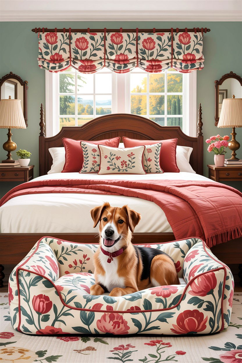 Custom Fabric Dog Bed To Match Bedding - 30 dog bed bedroom ideas