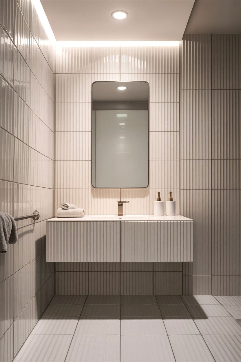 D Textured Bathroom Tile - 30 Italian bathroom ideas