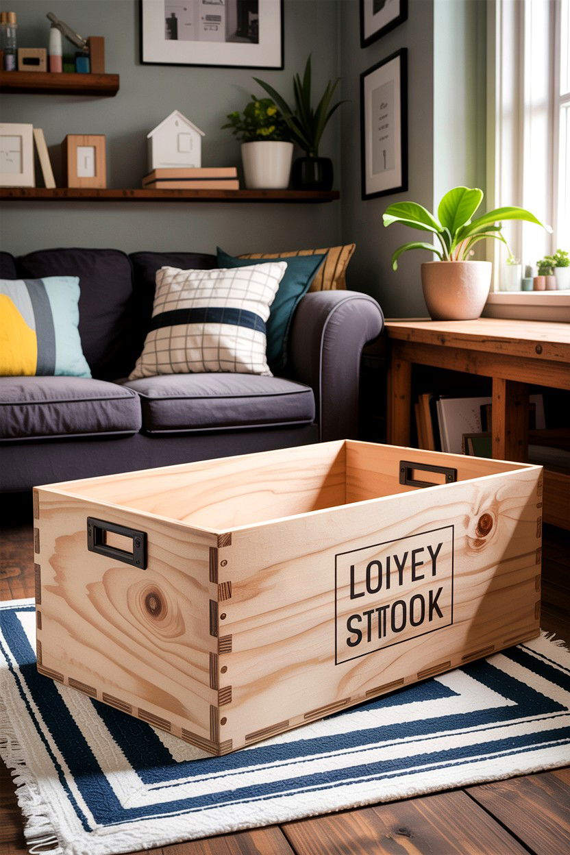 DIY wooden storage box - 30 bedroom under bed storage ideas