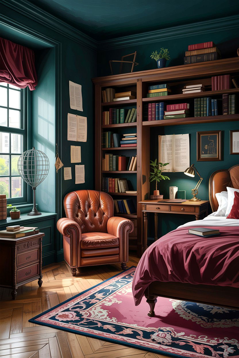 Dark Academia Bedroom - 30 bedroom inspiration boards