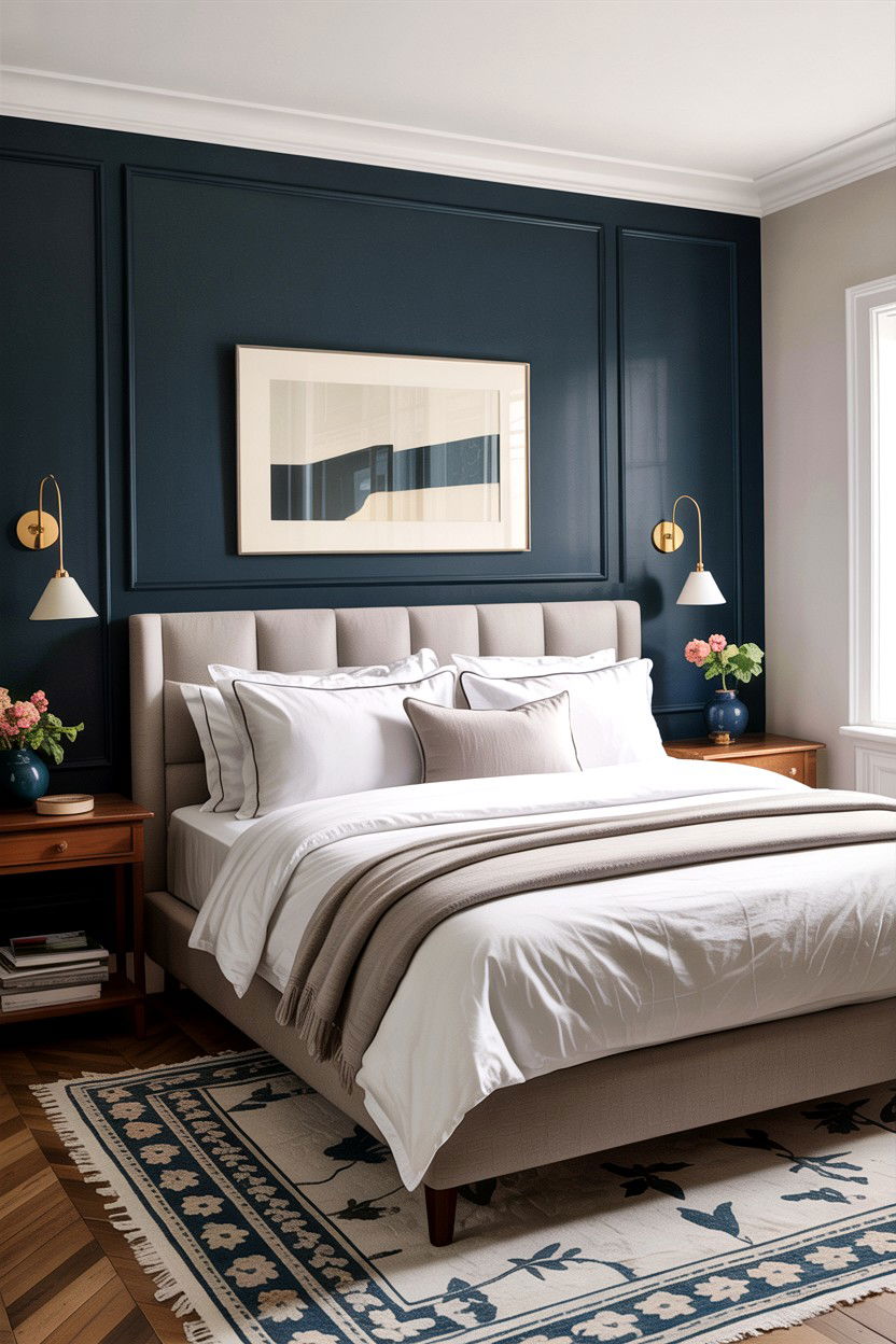 Dark Accent Wall Bedroom - 30 condo bedroom ideas