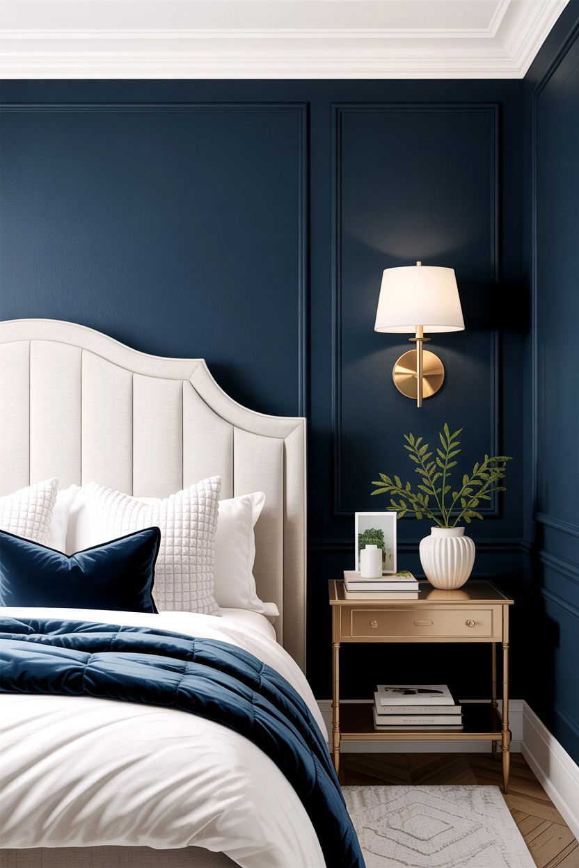 Dark Blue Paint - 30 bedroom accent walls