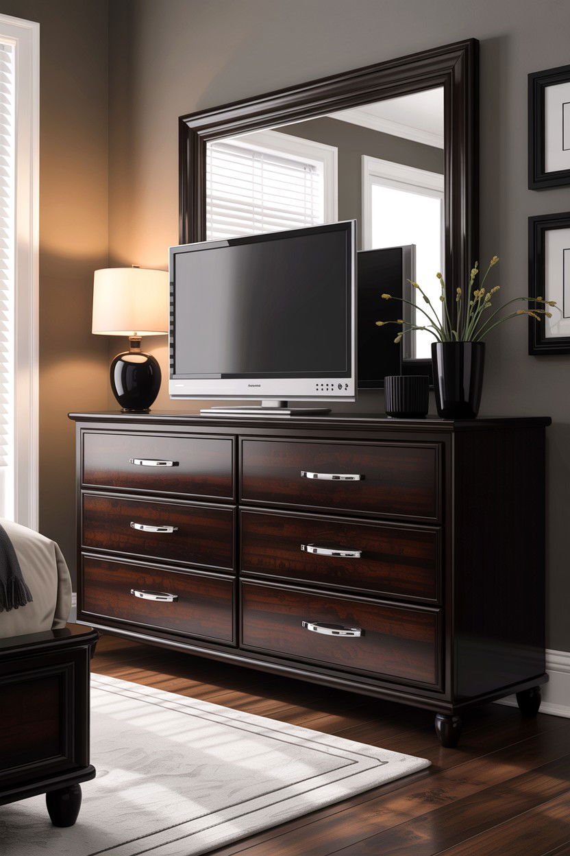 Dark Espresso Double Dresser - 30 bedroom wide dressers