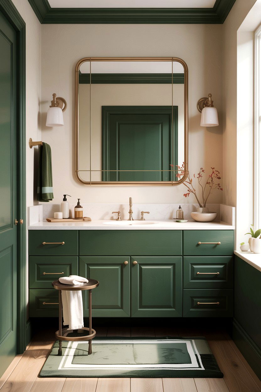 Dark Green Bathroom Baseboard - 30 bathroom baseboard ideas