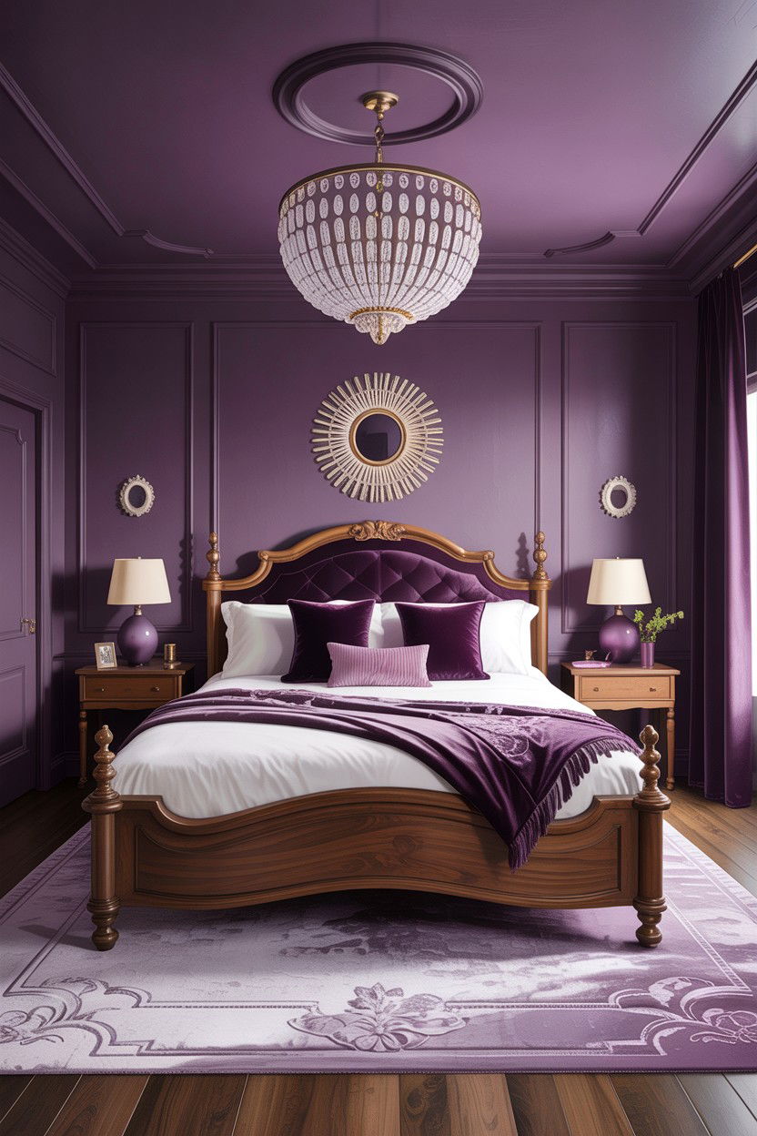 Dark Lilac Bedroom - 30 lilac bedroom ideas