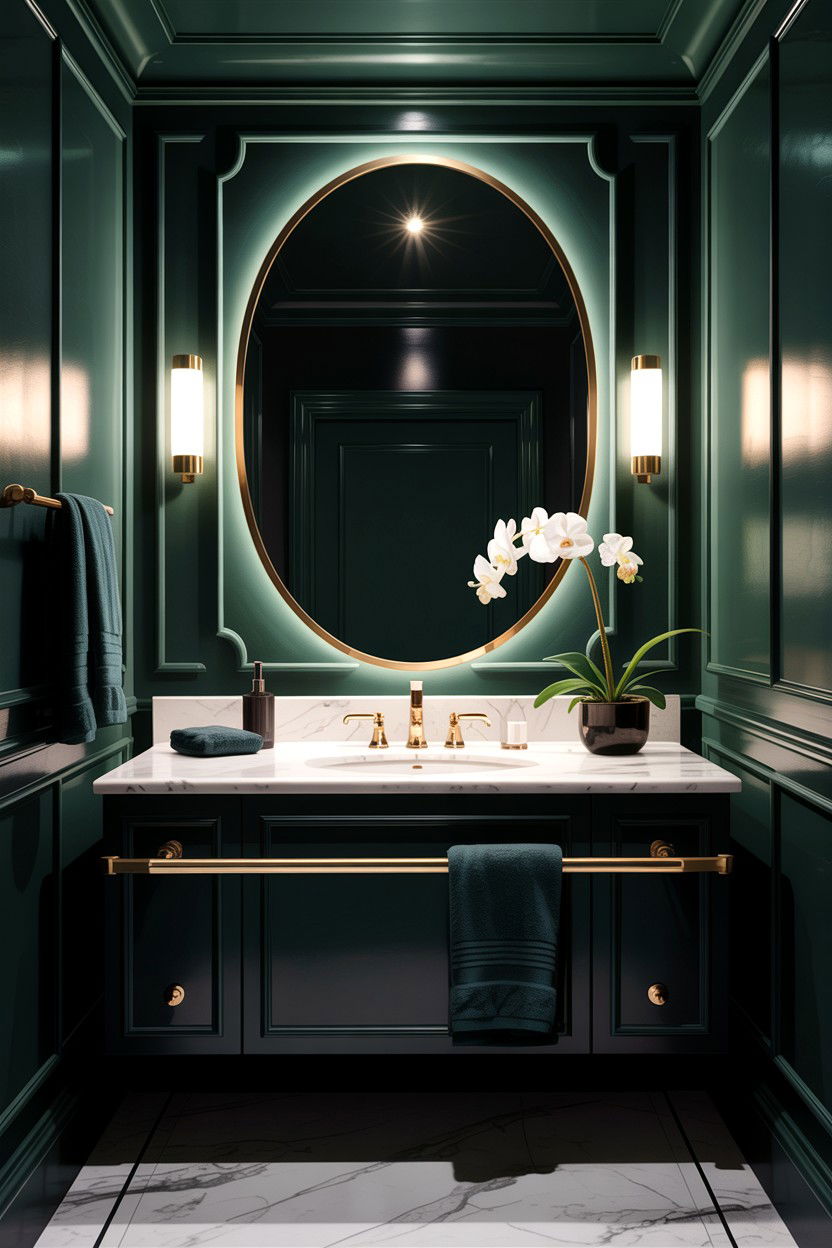 Dark Moody Bathroom - 30 guest bathroom ideas