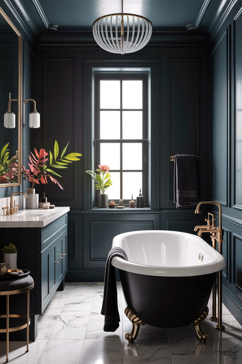 Dark Moody Bathroom - 30 ideal bathroom ideas
