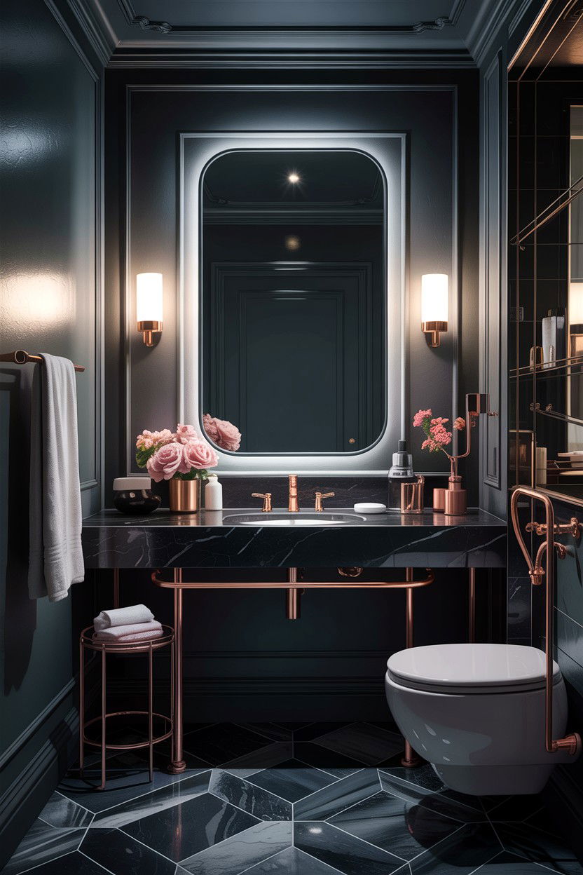 Dark Moody Bathroom - 30 interior designer bathroom ideas