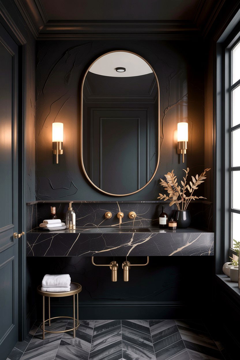 Dark Moody Bathroom - 30 designer bathroom ideas