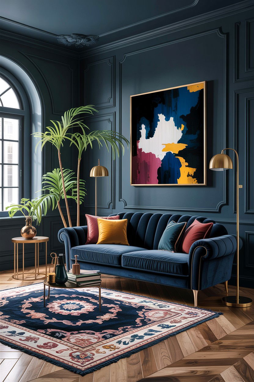 Dark Moody Luxury Living Room - 30 high end living room ideas