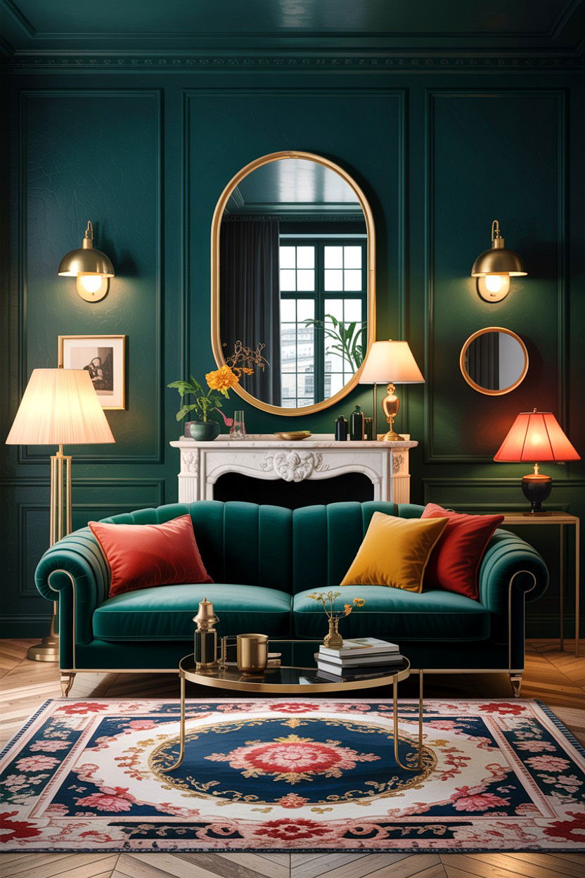 Dark Parisian living room - 30 living room Parisian furniture ideas