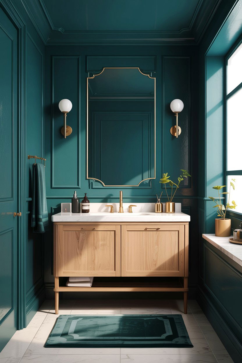 Dark Teal Bathroom - 30 jaw-dropping bathroom ideas
