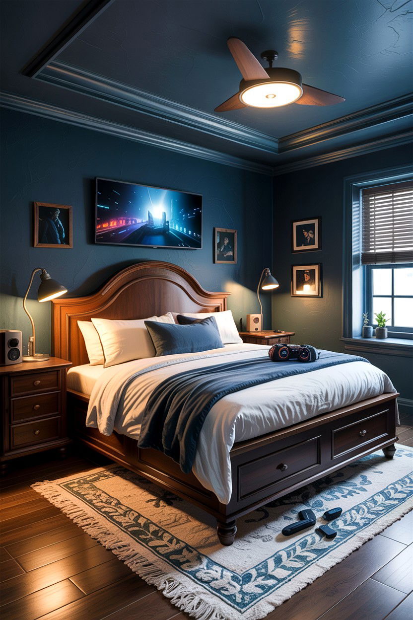 Dark Theme Gaming Bedroom - 30 gaming bedroom ideas