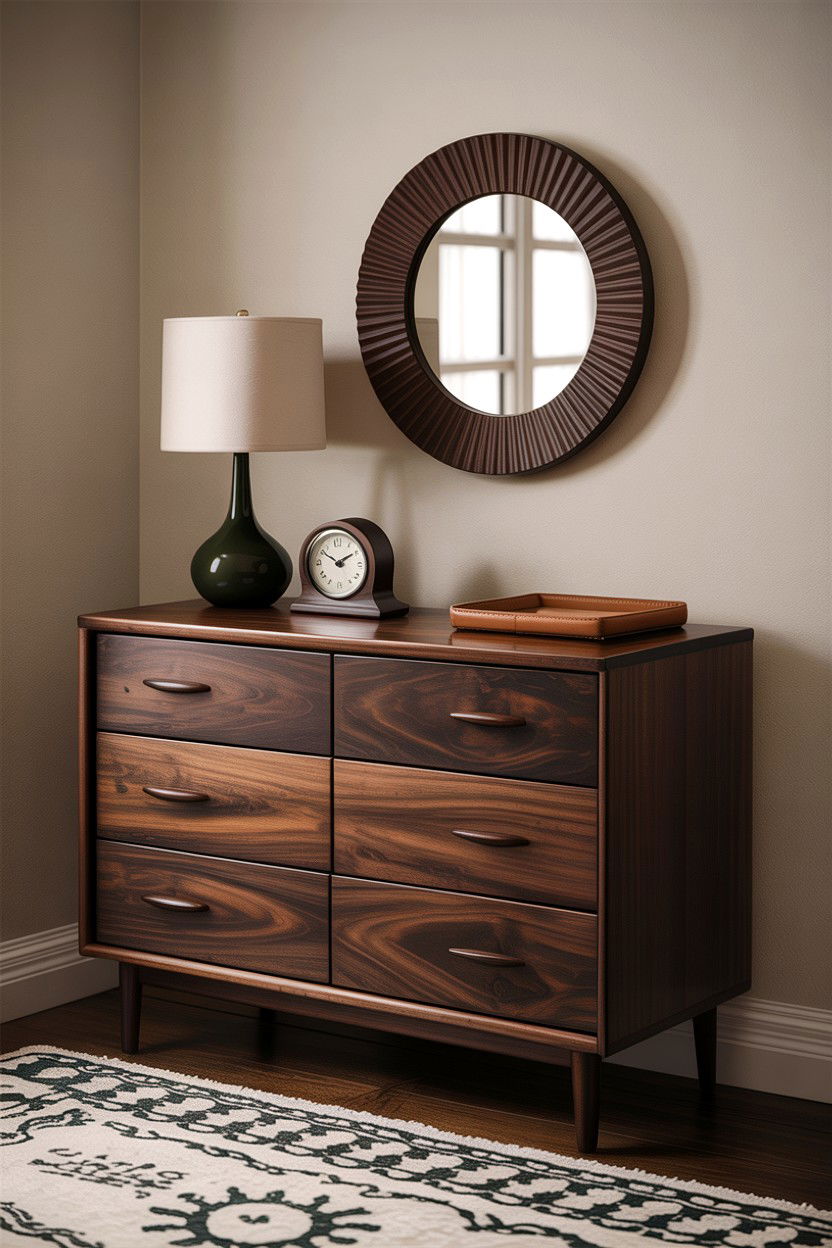 Dark Walnut Dresser - 30 bedroom dressers