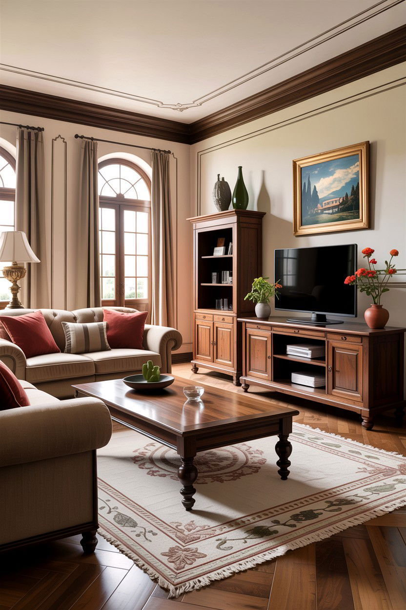 Dark Wood Furniture Living Room - 30 living room Tuscan furniture ideas