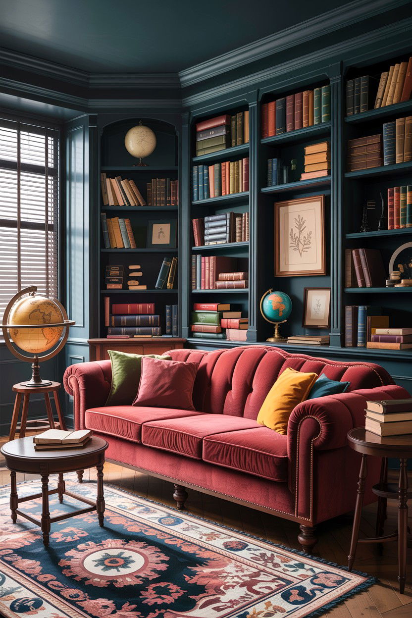 Dark academia living room - 30 cluttercore living room ideas