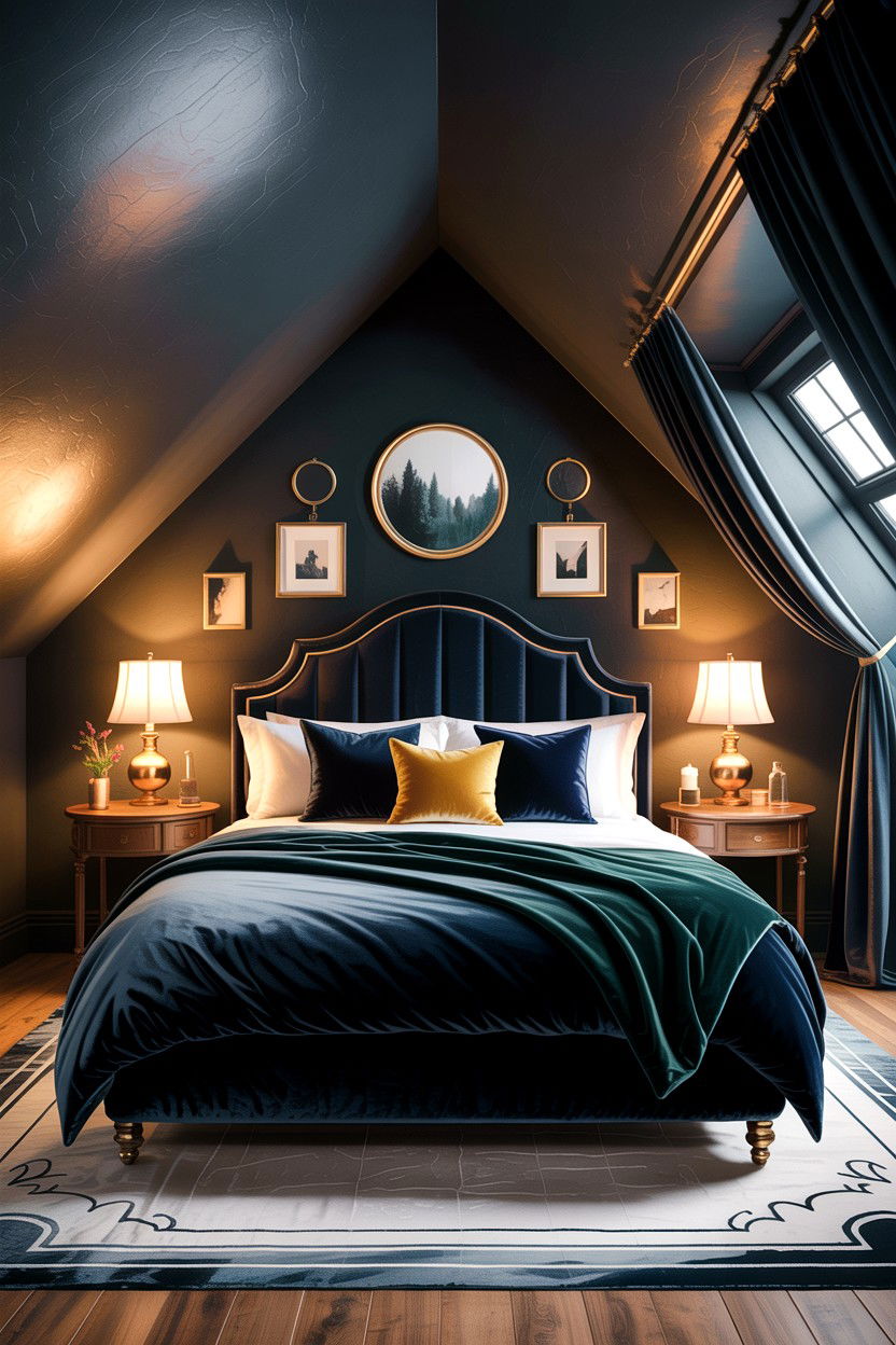 Dark attic bedroom - 30 attic bedroom ideas