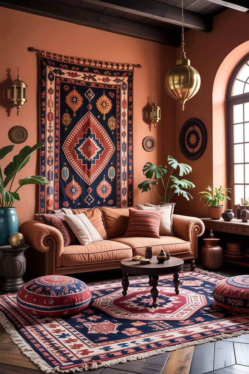 Dark bohemian living room - 30 dark living room ideas