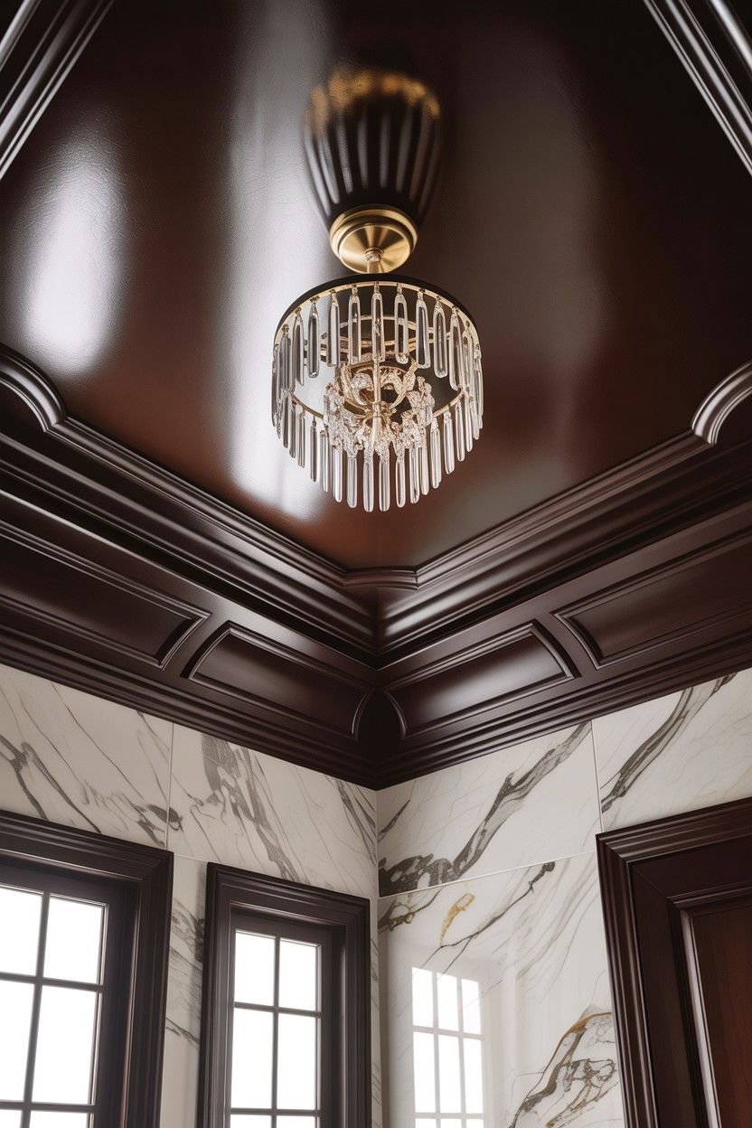 Dark brown bathroom ceiling - 30 chocolate brown bathroom ideas