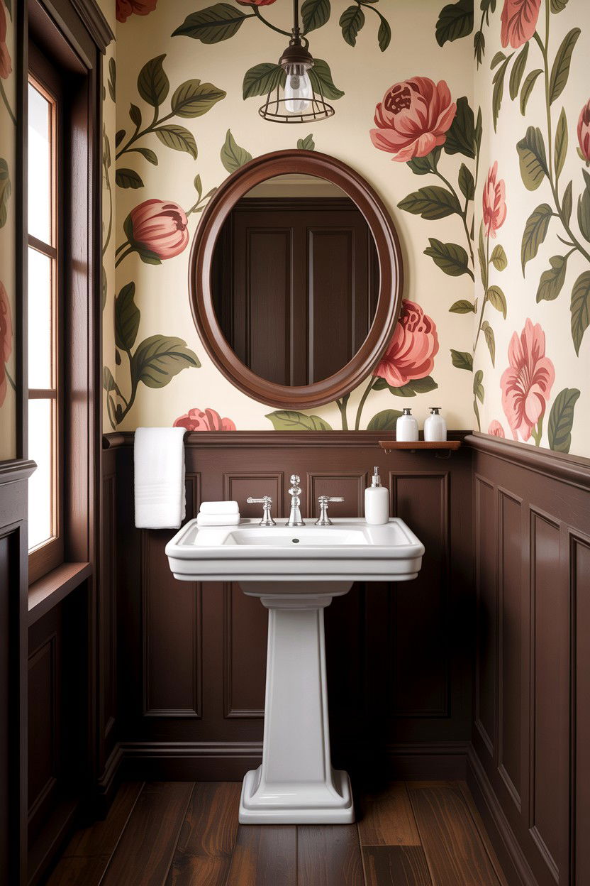 Dark brown bathroom wainscoting - 30 chocolate brown bathroom ideas