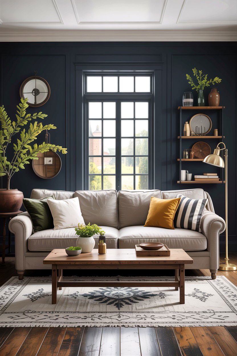 Dark farmhouse living room - 30 farmhouse living room ideas