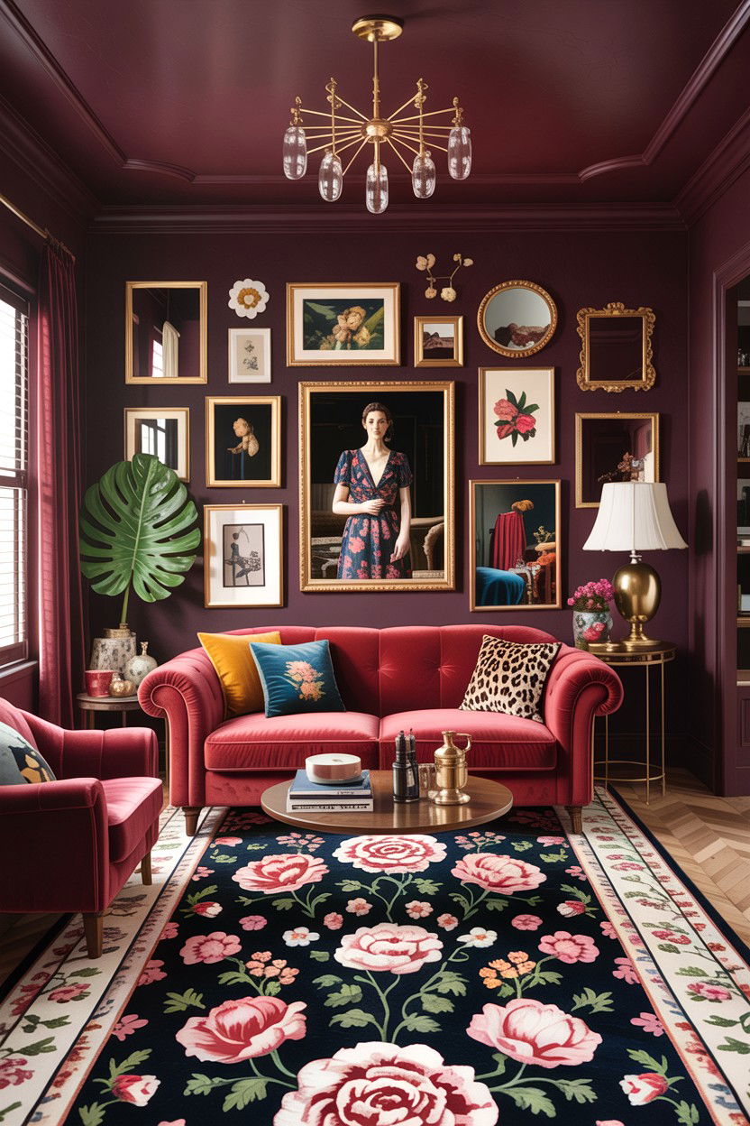 Dark maximalist living room - 30 dark living room ideas