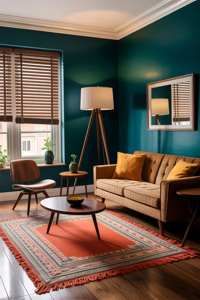 Dark mid century modern living room - 30 dark living room ideas