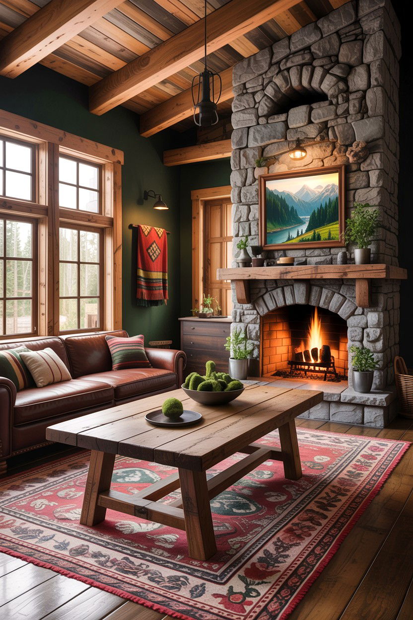 Dark rustic living room - 30 dark living room ideas