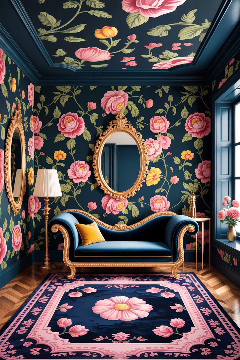 Dark wallpaper ceiling - 30 living room dark ceiling ideas