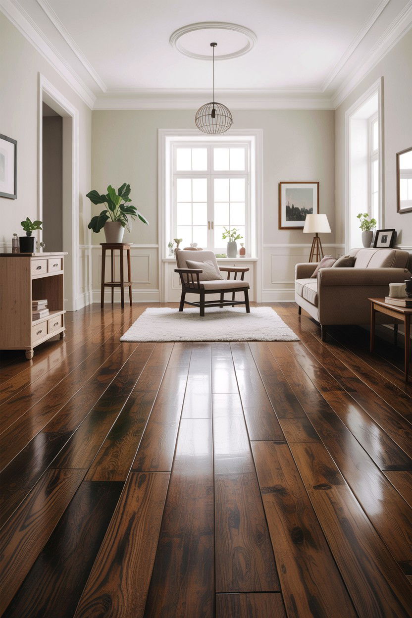 Dark wood flooring - 30 scandinavian black living room ideas