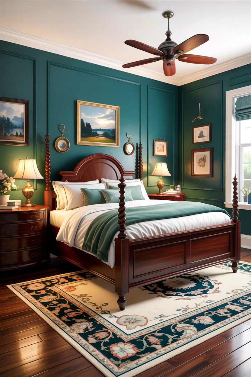 30 Vibrant Rustic Teal Bedroom Ideas You Will Love