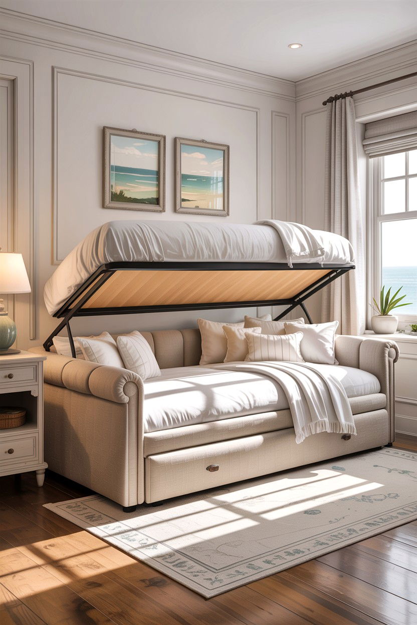 Daybed With Pop Up Trundle - 30 bedroom convertible furniture ideas