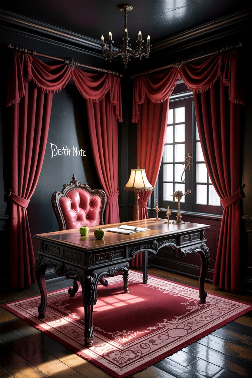 Death Note gothic room - 30 anime bedroom ideas