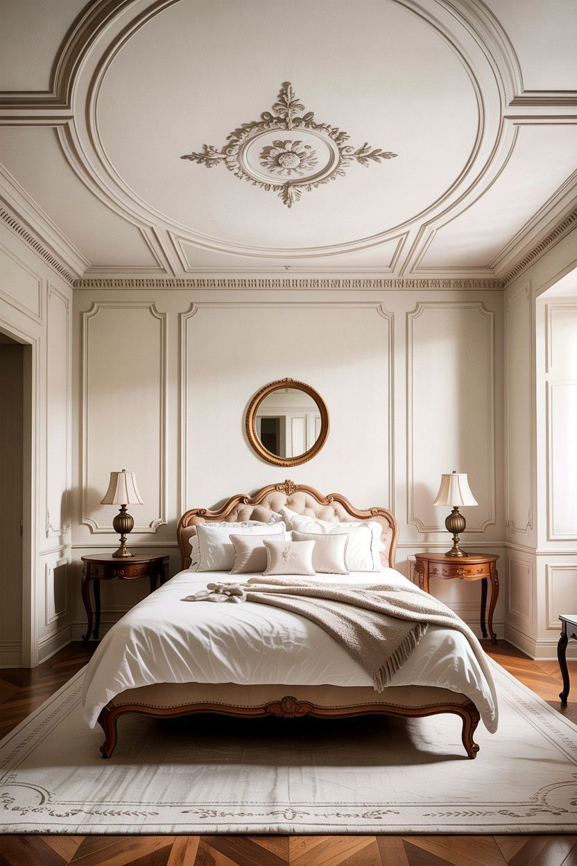 Decorative Crown Molding - 30 French country bedroom ideas