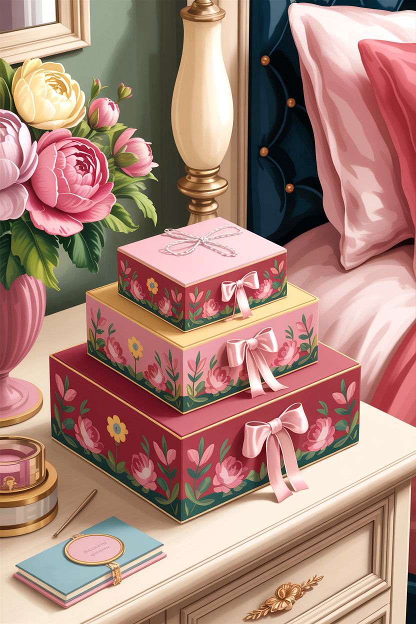 Decorative Nesting Boxes - 30 bedroom storage bins