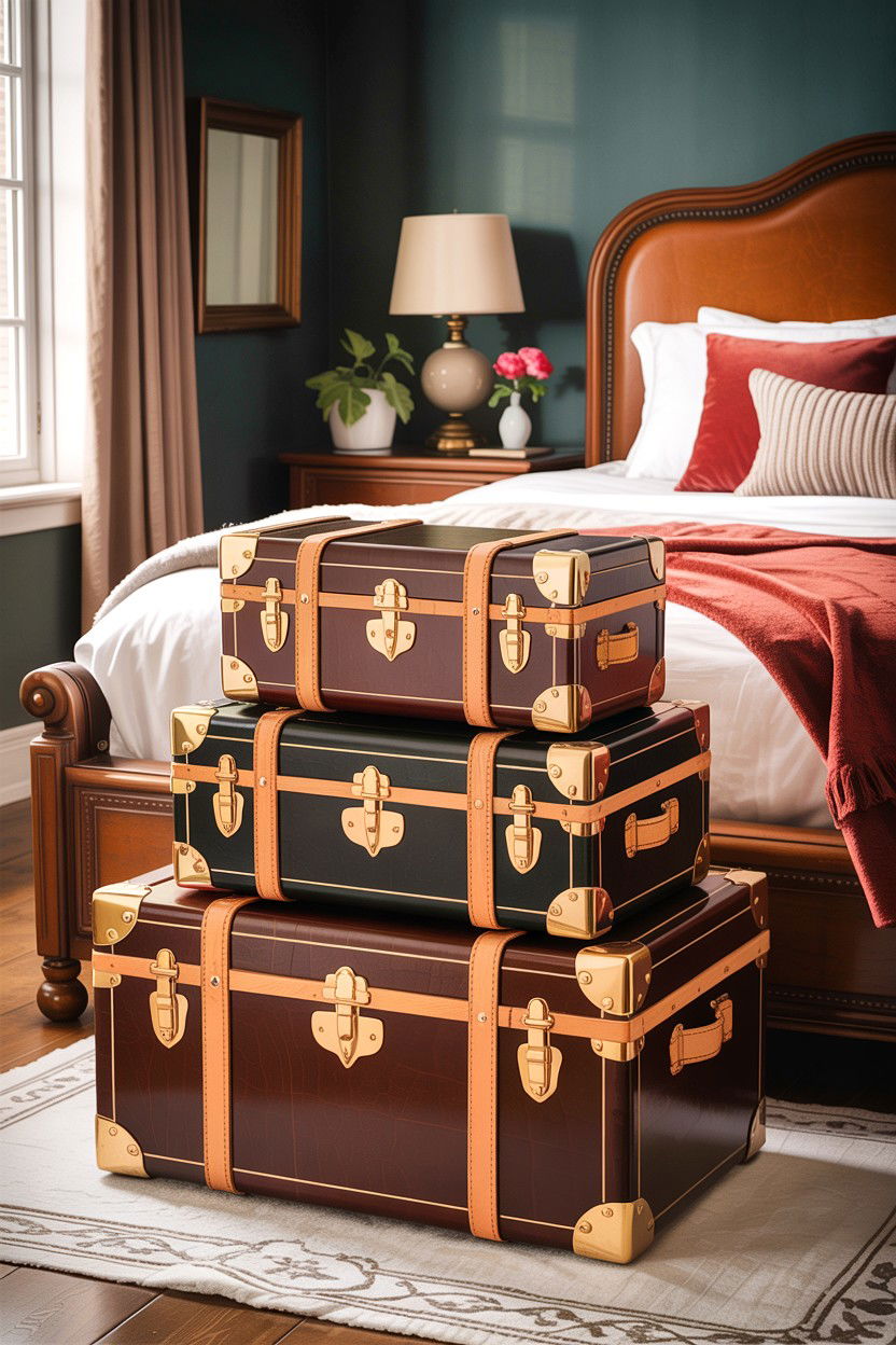 Decorative Nesting Trunks - 30 bedroom storage containers