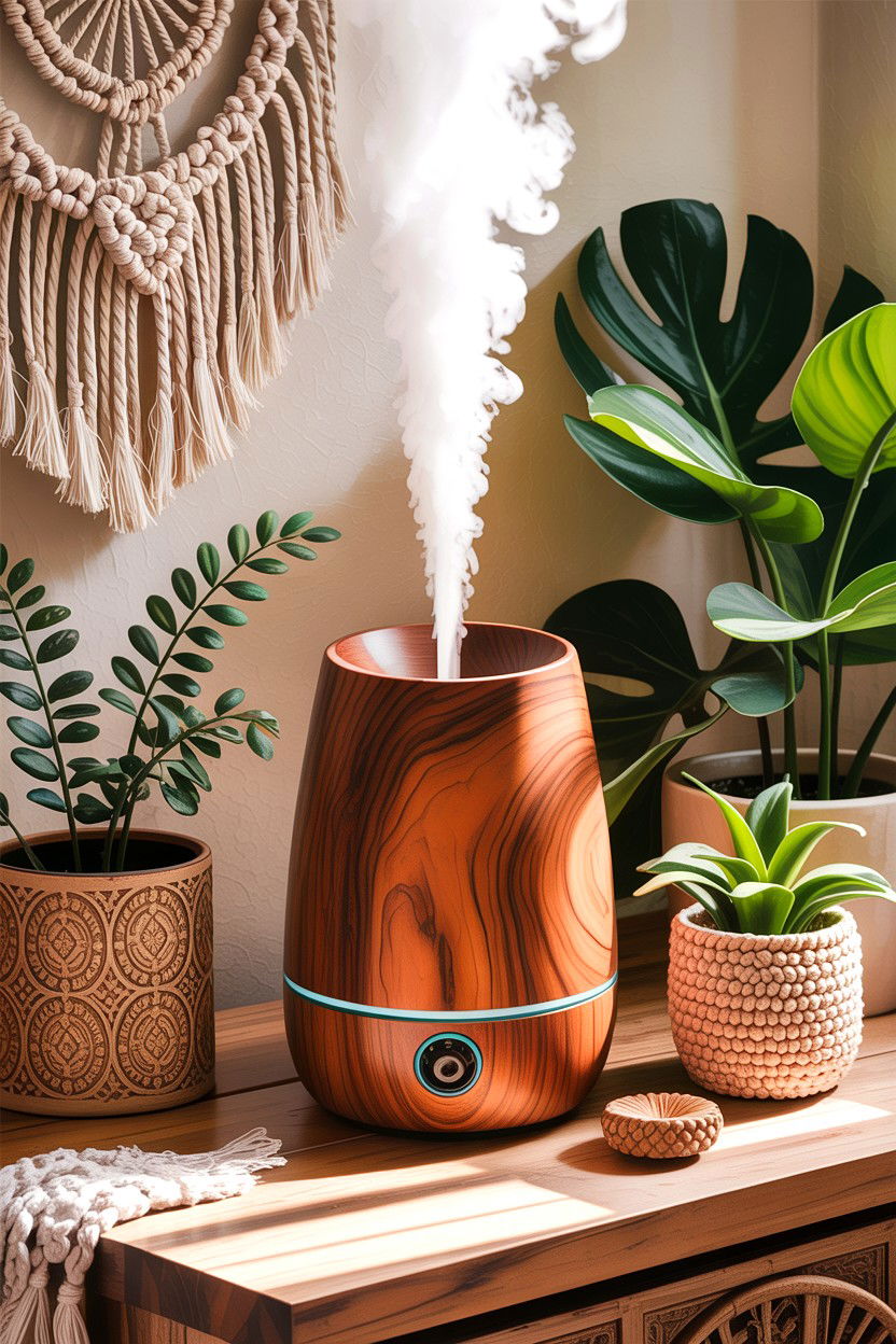 Decorative Wood Grain Humidifier - 30 bedroom humidifiers