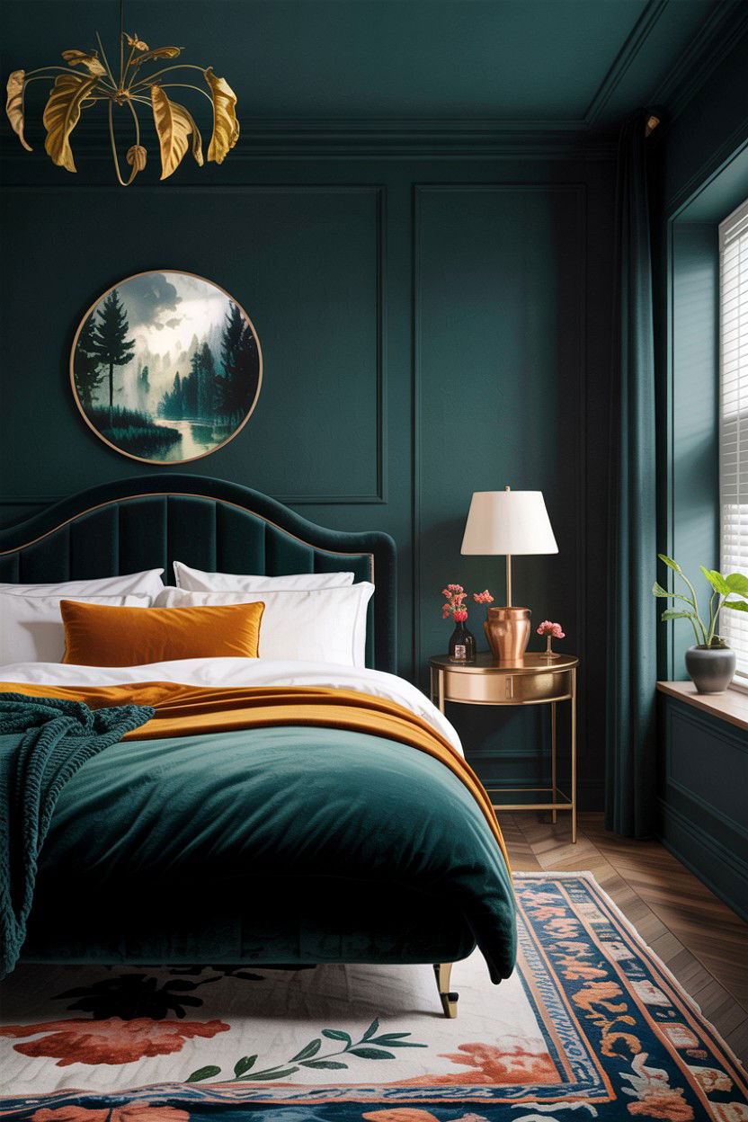 Deep Forest Color Palette - 30 forest bedroom ideas