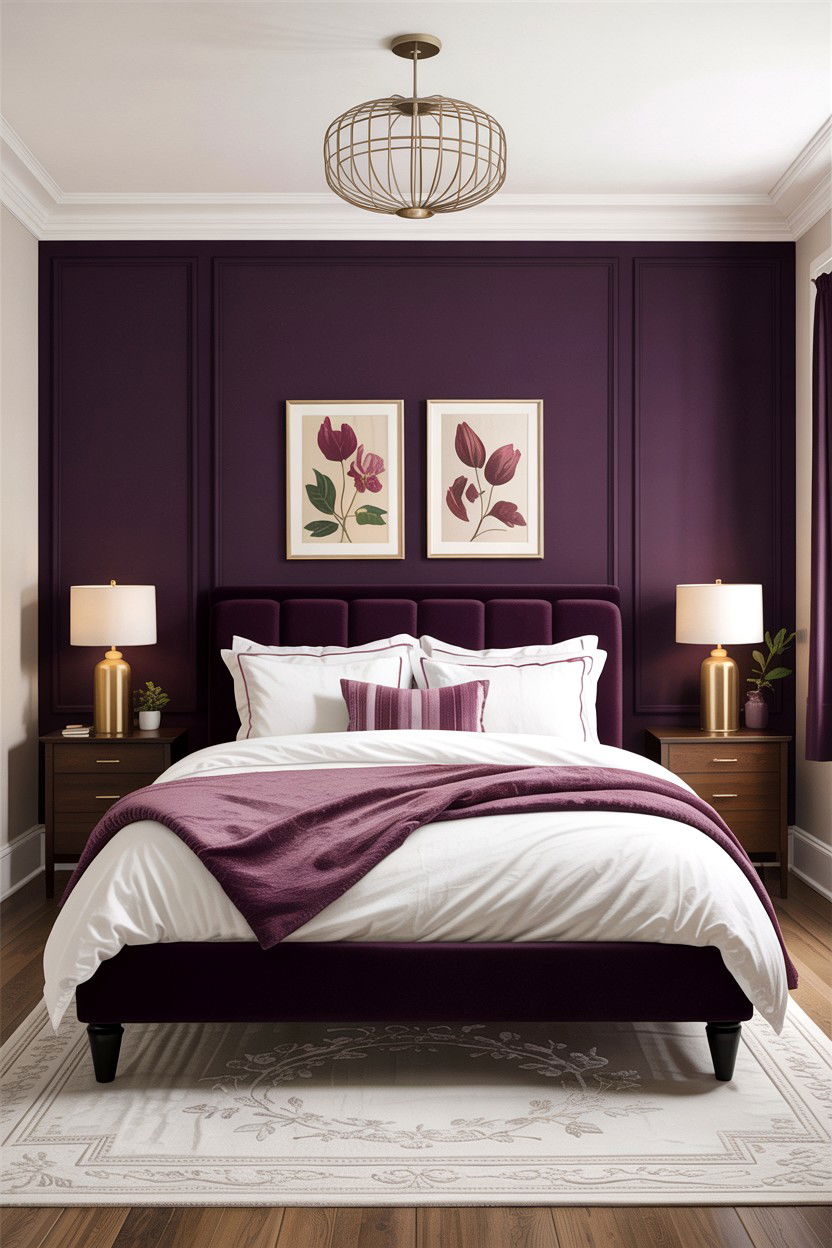 Deep Plum Bedroom Decor - 30 berry bedroom ideas