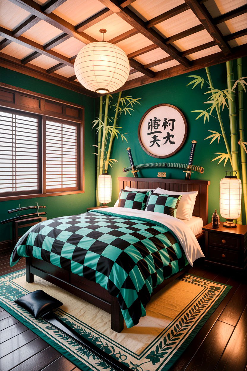 Demon Slayer aesthetic room - 30 anime bedroom ideas