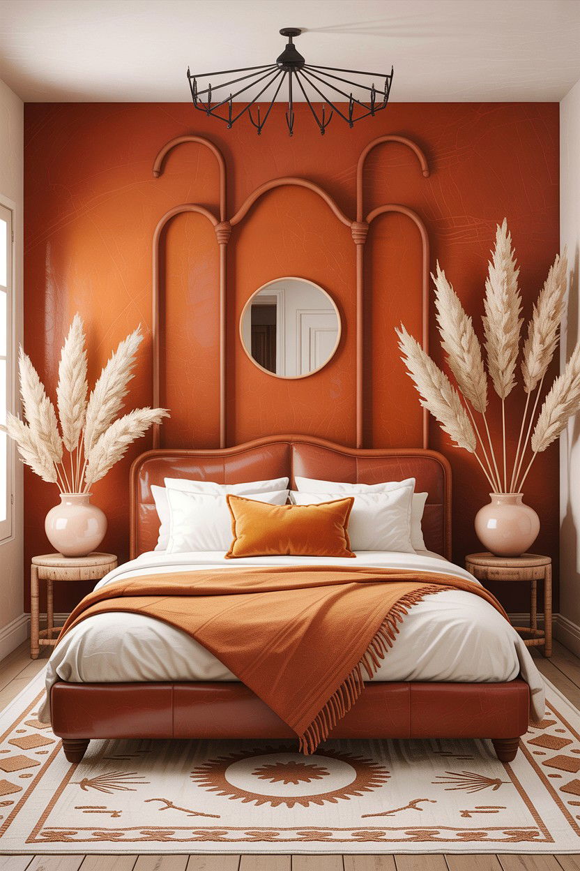 Desert Chic Terracotta Bedroom - 30 bedroom terracotta walls