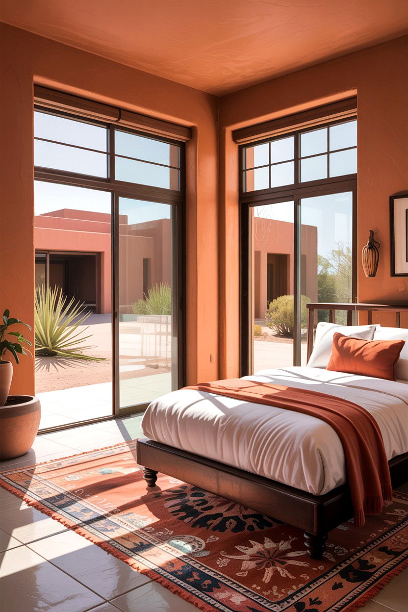 Desert bedroom with sliding pocket doors - 30 bedroom with patio doors
