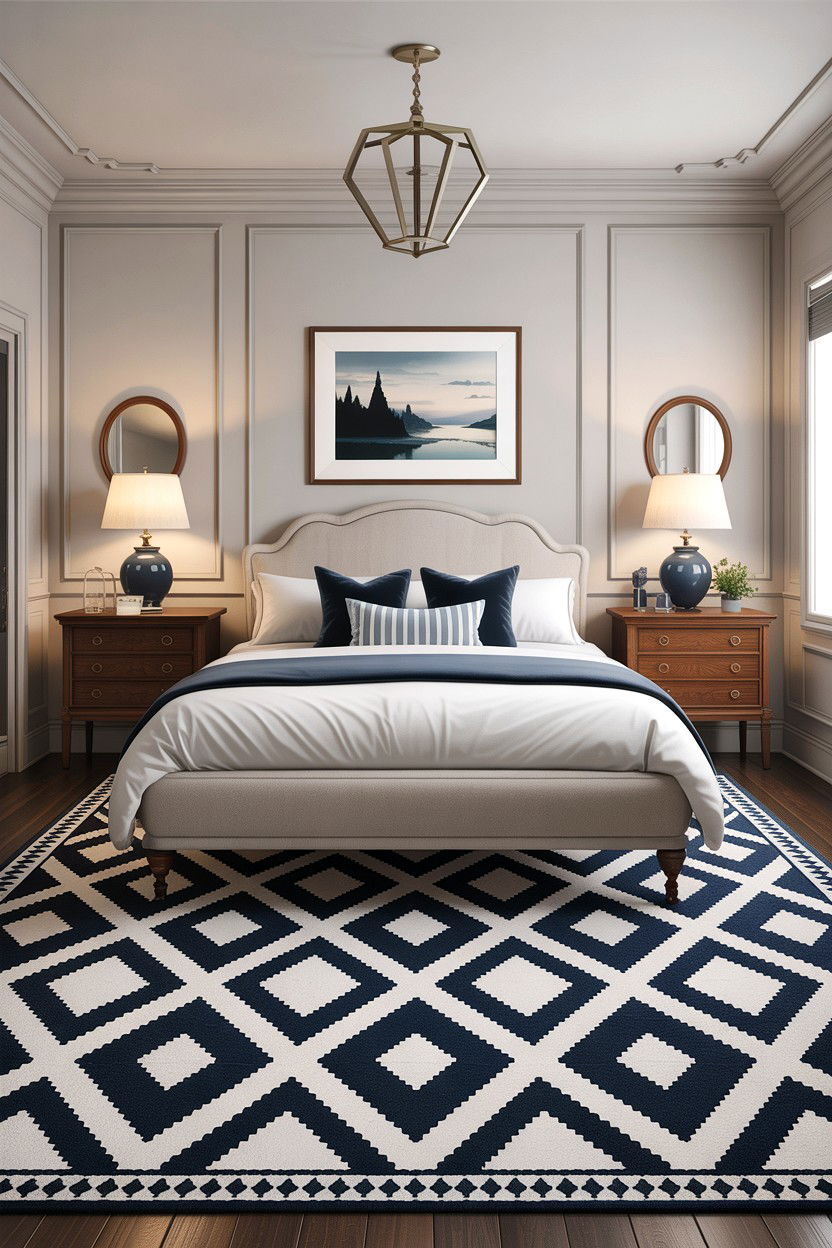 Diamond Wool Rug - 30 bedroom wool rugs