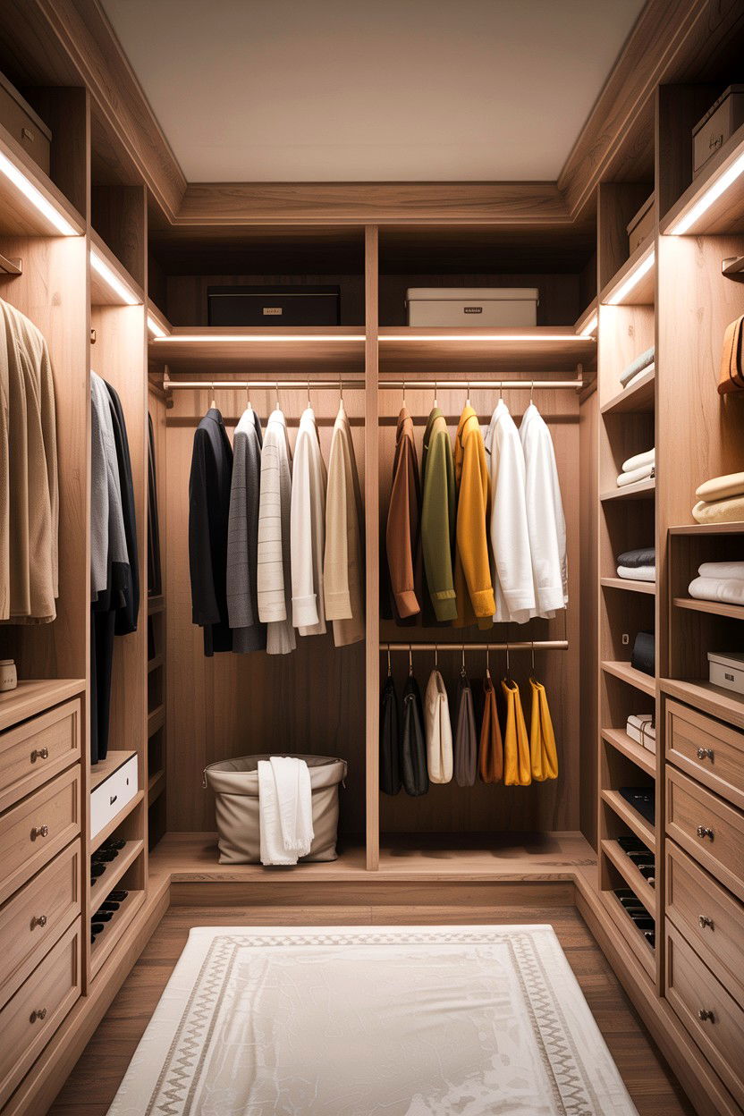 Dimmable closet lighting - 30 bedroom closet lighting ideas