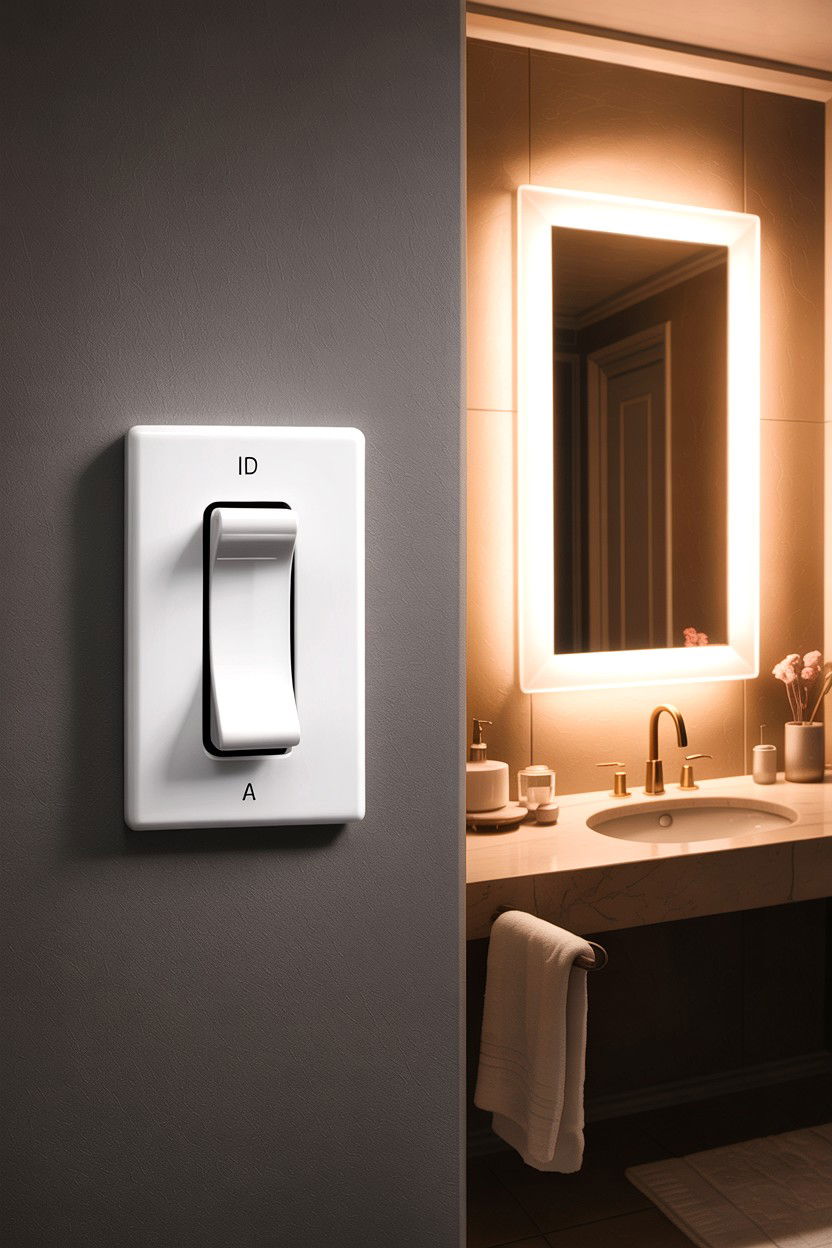 Dimmer light switch - 30 home spa bathroom ideas