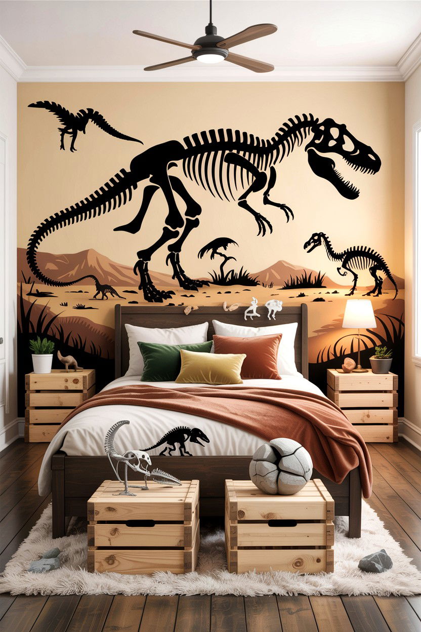 Dinosaur Dig Bedroom - 30 explorer bedroom ideas