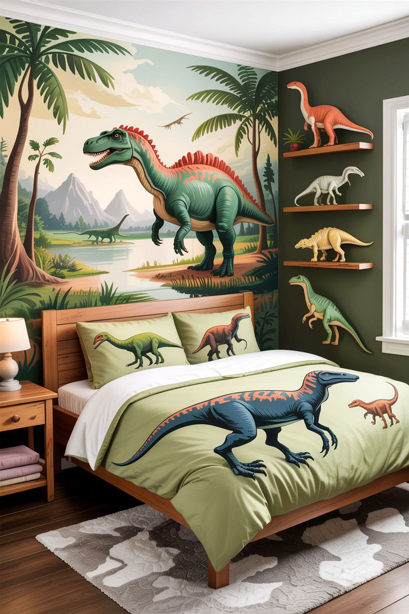 Dinosaur Room - 30 animal themed bedroom ideas